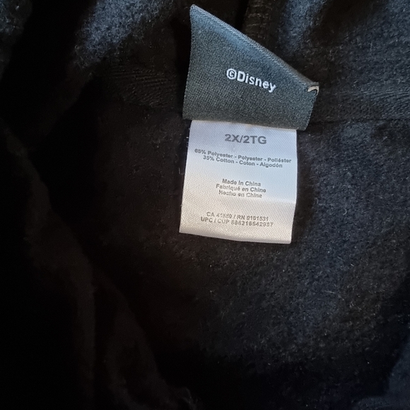 Disney Minnie Mouse 2X Floral Cropped Hooded Sweatshirt - Picture 9 of 10